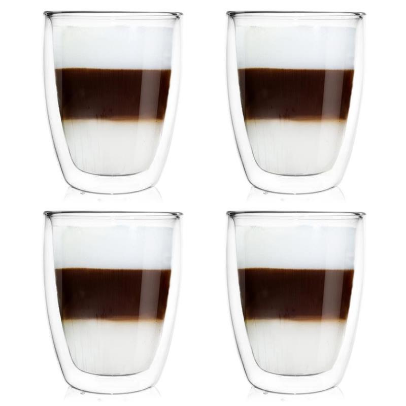 ORION 4x Thermal glass with double wall for COFFEE latte 0,33