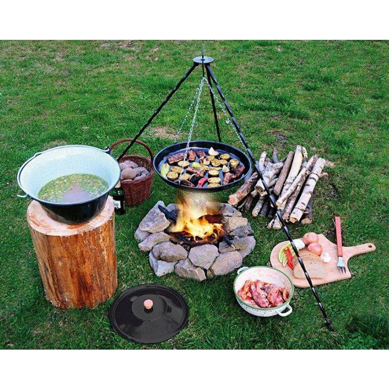 ORION Cast-iron tripod / cauldron stand hanging grill