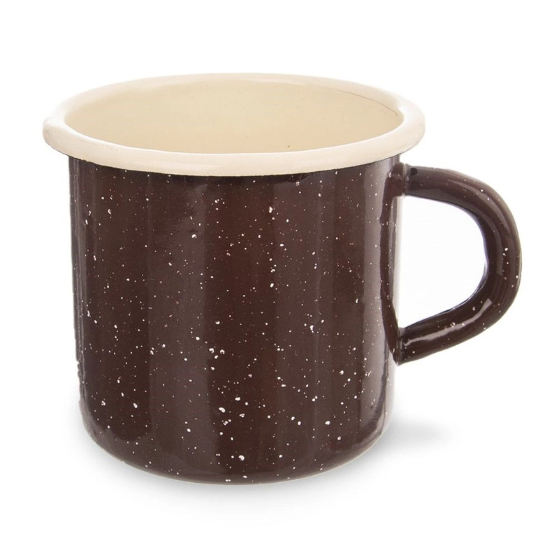 ORION ENAMEL mug pot retro 0,4L 8cm brown