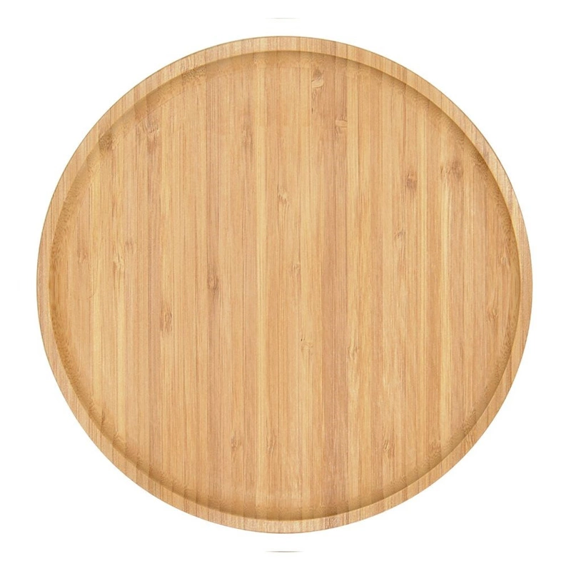 ORION Wooden BAMBOO plate round tray cake stand 20 cm