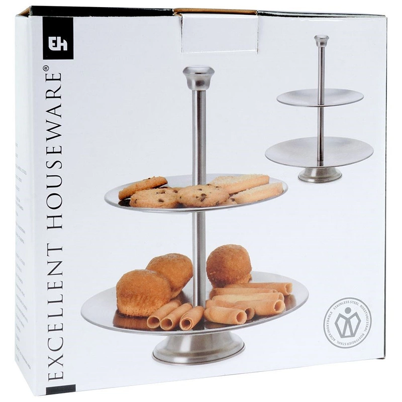 ORION Steel cake stand 2 levels for cake / fruit