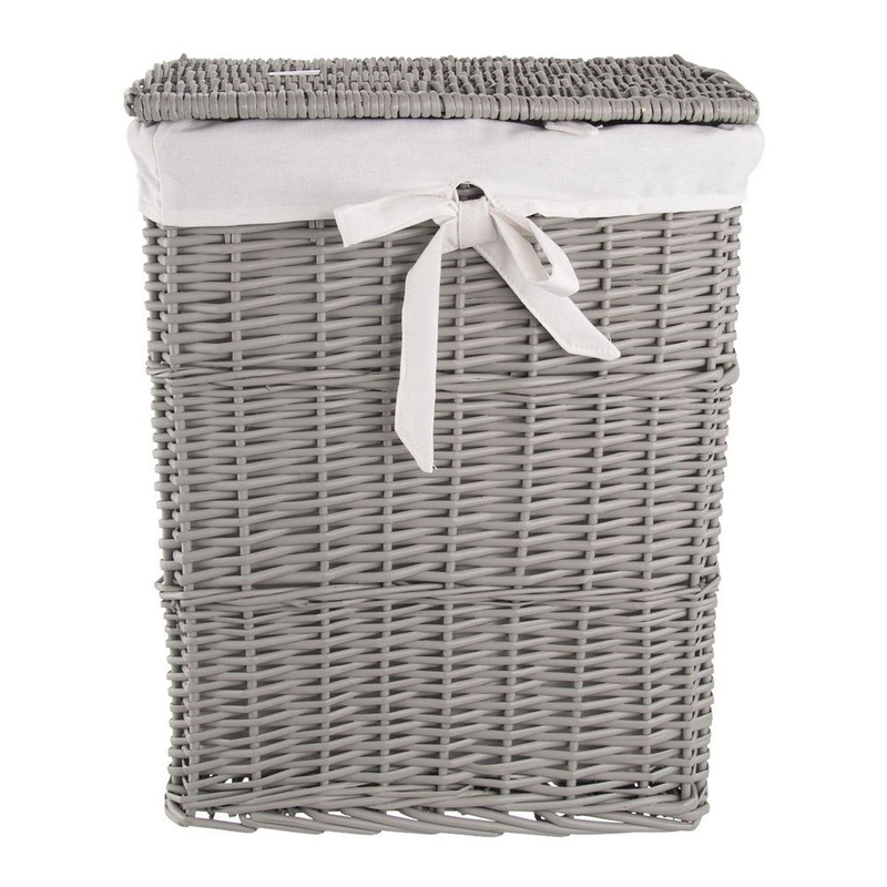 ORION Basket for laundry / container for underwear WICKER closed 52L GREY