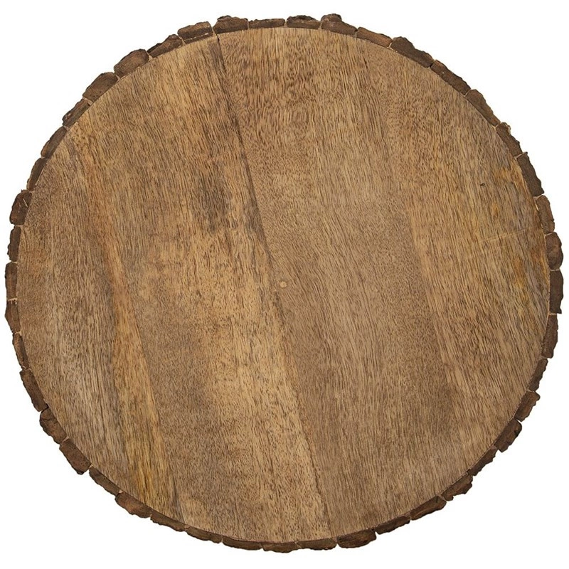 Holzunterlage | Holzuntersetzer | Holzscheibe zum Servieren von Snacks dekorativ aus Mangoholz 39 cm