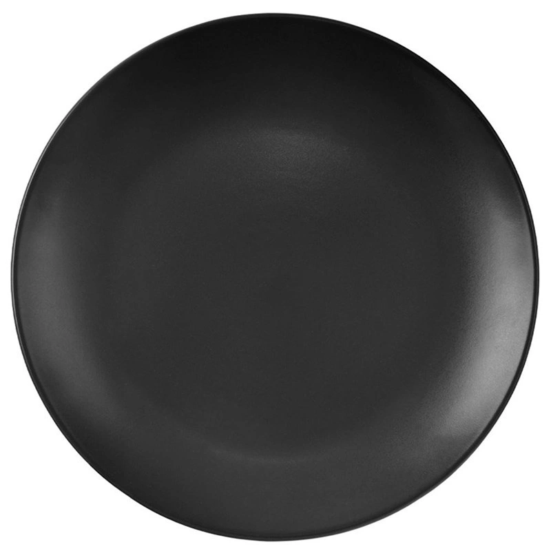 Talerz obiadowy płytki ceramiczny czarny ALFA 27,5 cm