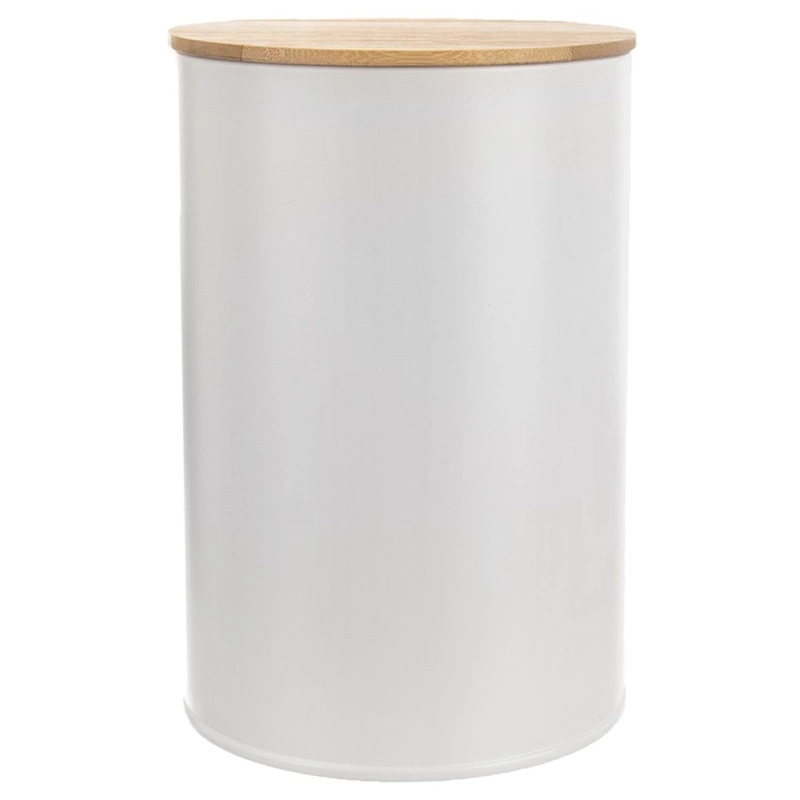 Küchenbehälter Aufbewahrungsbehälter Vorratsdose aus Metall weiß mit Silikondichtung für lose Produkte WHITELINE 800 ml
