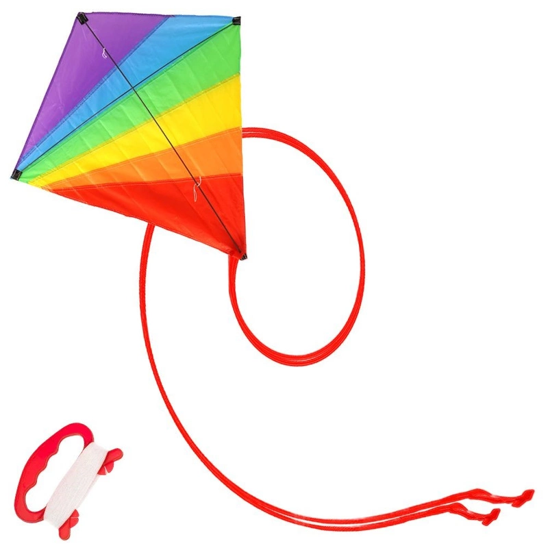 Drachen Kinderdrachen in Regenbogenfarben strapazierfähig 87x81 cm